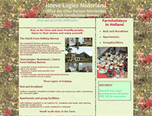 Tablet Screenshot of dutch-farmholidays.com